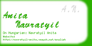 anita navratyil business card